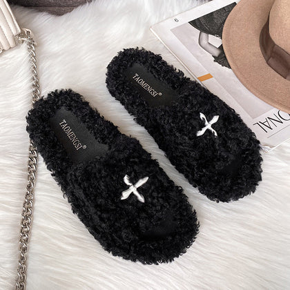 Women's Plush Platform Outdoor Slippers – product view 1