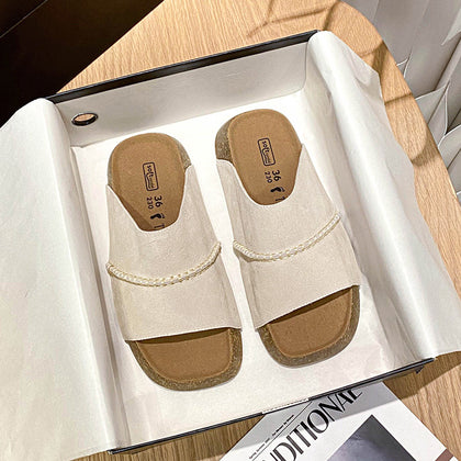 Women's Cork Footbed Platform Slide Sandals – product view 2