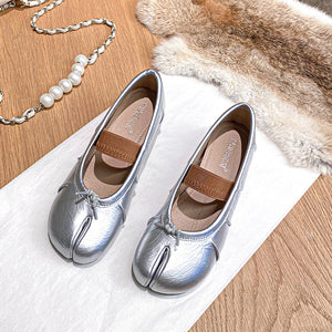 TAOMENGSI Women's Soft Leather Split-Toe Ballet Flats product image 2