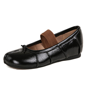 TAOMENGSI Women's Soft Leather Split-Toe Ballet Flats product image 6