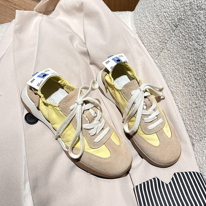Women's Embroidered Leather Ballet Sneakers – product view 1