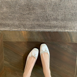 TAOMENGSI Women's Square-Toe Bow Chunky Heel Pumps alternate product view
