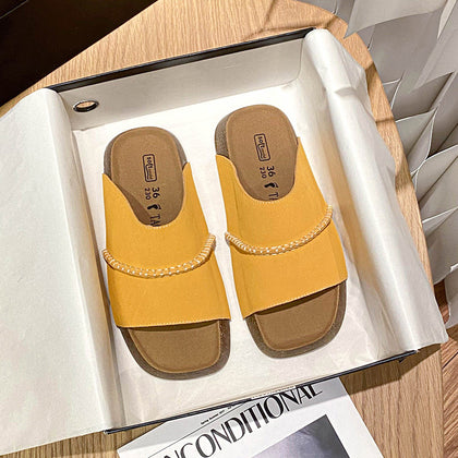 Women's Cork Footbed Platform Slide Sandals – product view 4