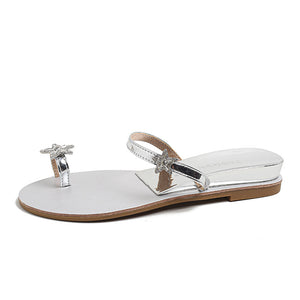 TAOMENGSI Women's Star Moon Rhinestone Wedge Toe-Loop Sandals product image 5