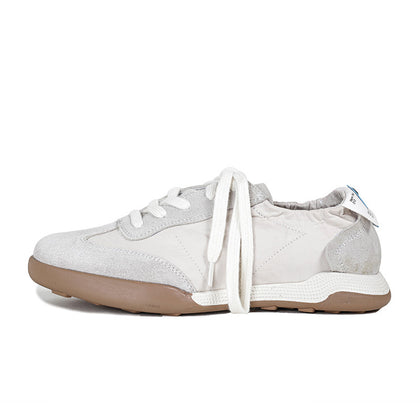 Apricot Women's Embroidered Leather Ballet Sneakers – product view 6
