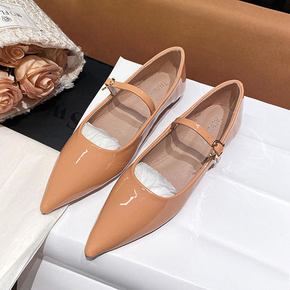 Women's Patent Pointed-Toe Mary Jane Flats – product view 2