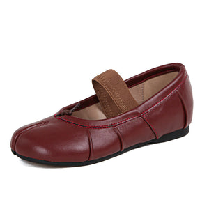 TAOMENGSI Women's Soft Leather Split-Toe Ballet Flats product image 8