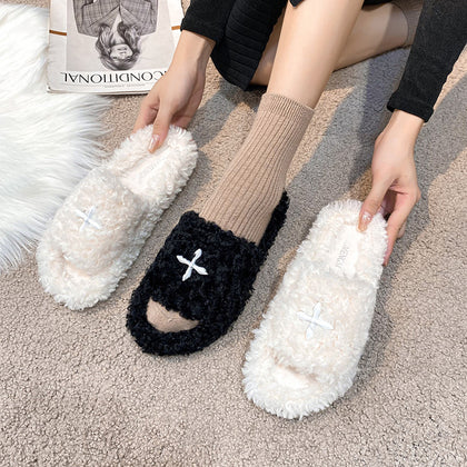 Women's Plush Platform Outdoor Slippers – product view 4