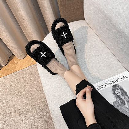 Women's Plush Platform Outdoor Slippers – product view 2