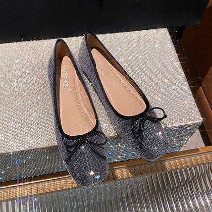 Women's Bow Square-Toe Ballet Flats – product view 3