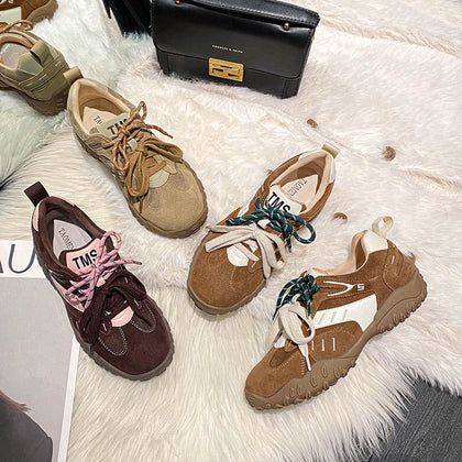 Women's Genuine Leather Hidden-Wedge Plush Sneakers – product view 2