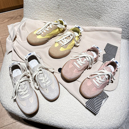 Women's Embroidered Leather Ballet Sneakers – product view 2