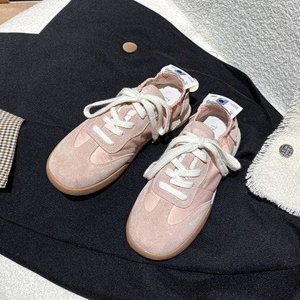 Women's Genuine Leather Ballet-Style Trainer Sneakers – product view 1