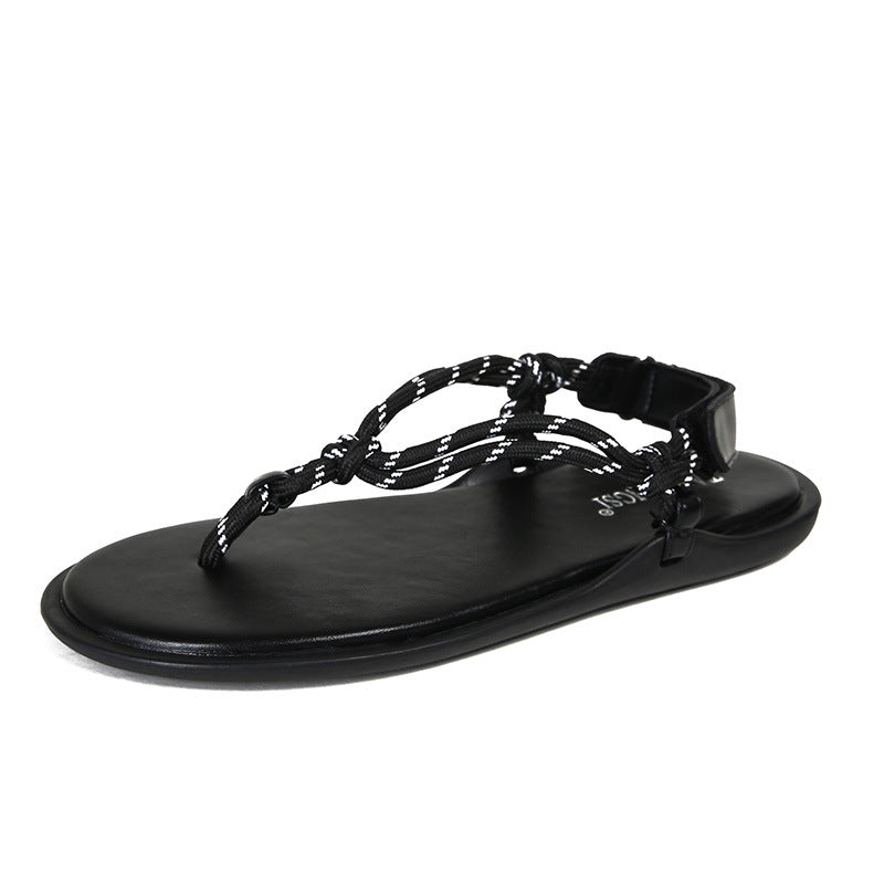 TAOMENGSI Women's Knotted Perforated Flat Sandals product image 4