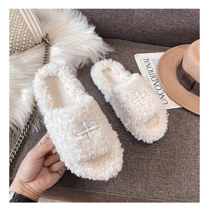 Women's Plush Platform Outdoor Slippers – product view 8