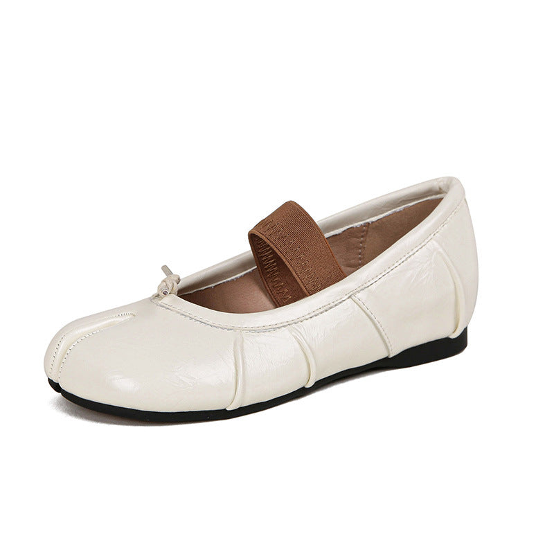 TAOMENGSI Women's Soft Leather Split-Toe Ballet Flats product image 4