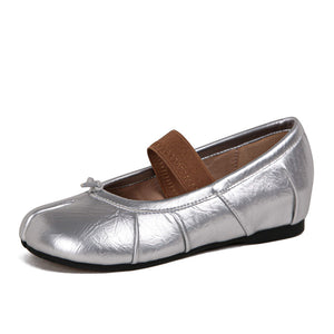 TAOMENGSI Women's Soft Leather Split-Toe Ballet Flats product image 5