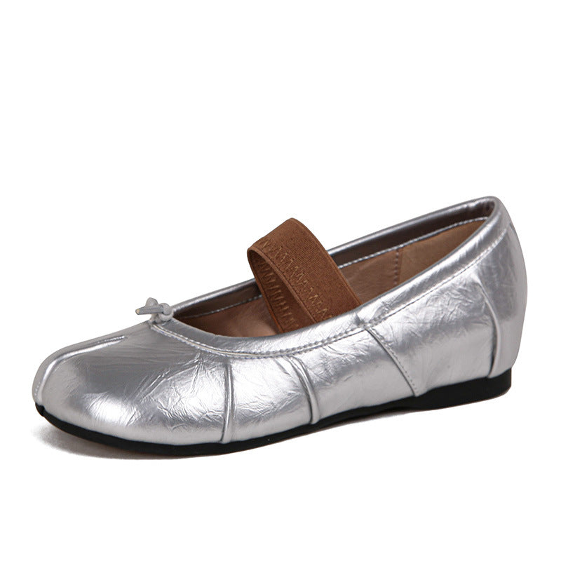 TAOMENGSI Women's Soft Leather Split-Toe Ballet Flats product image 5