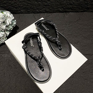 TAOMENGSI Women's Knotted Perforated Flat Sandals product image 1