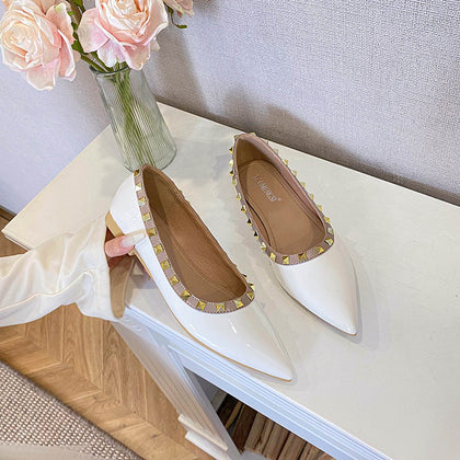 Women's Rivet Pointed-Toe Ballet Flats – product view 4