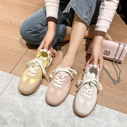 Women's Embroidered Leather Ballet Sneakers – product view 4
