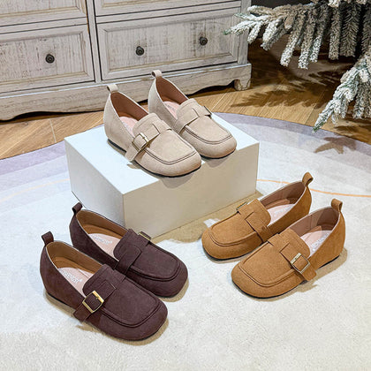 TAOMENGSI Women's Split-Toe Hidden Wedge Loafers product photo