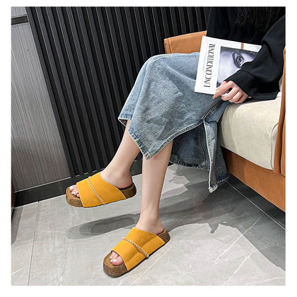 Women's Cork Footbed Platform Slide Sandals – product view 9