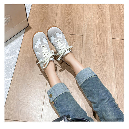 Women's Vintage Leather Low-Top Trainer Sneakers – product view 9