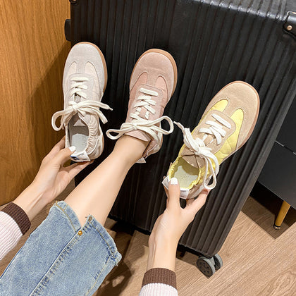 Women's Embroidered Leather Ballet Sneakers – product view 3