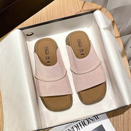 Women's Cork Footbed Platform Slide Sandals – product view 3