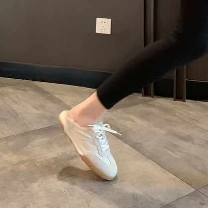 Women's Genuine Leather Ballet-Style Trainer Sneakers – product view 2