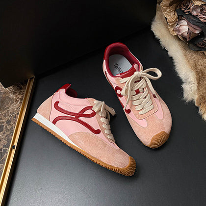 Women's 5cm Hidden-Wedge Lace-Up Trainer Sneakers – product view 3