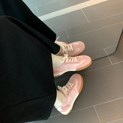 Women's Genuine Leather Ballet-Style Trainer Sneakers – product view 3