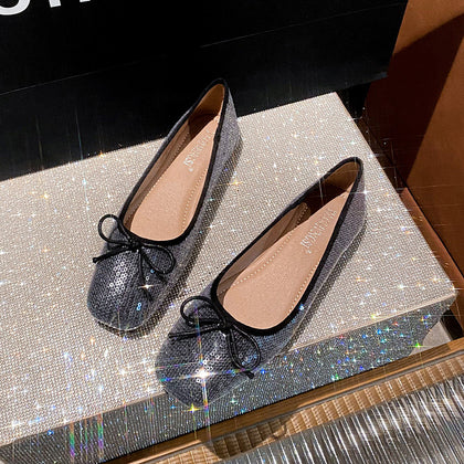 Women's Bow Square-Toe Ballet Flats – product view 4