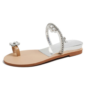 TAOMENGSI Women's Rhinestone Wedge Flip-Flop Sandals product image 3