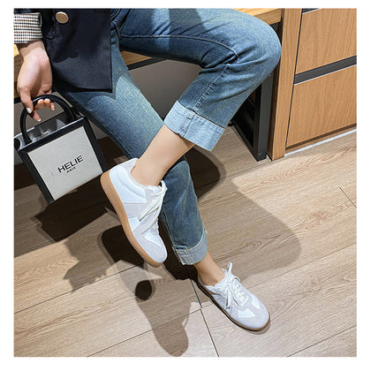 Women's Vintage Leather Low-Top Trainer Sneakers – product view 8