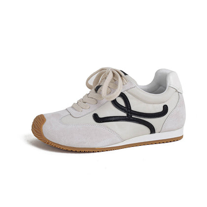 Women's 5cm Hidden-Wedge Wide-Toe Lace-Up Sneakers – product view 5