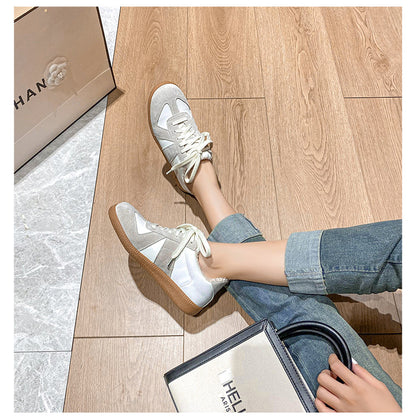Women's Vintage Leather Low-Top Trainer Sneakers – product view 10