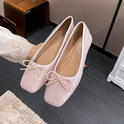 Women's Bow Square-Toe Ballet Flats – product view 2
