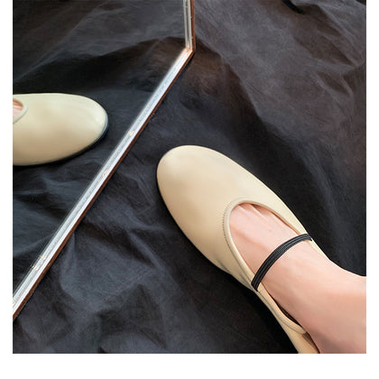 TAOMENGSI Women's Shallow Mary Jane Ballet Flats style detail view