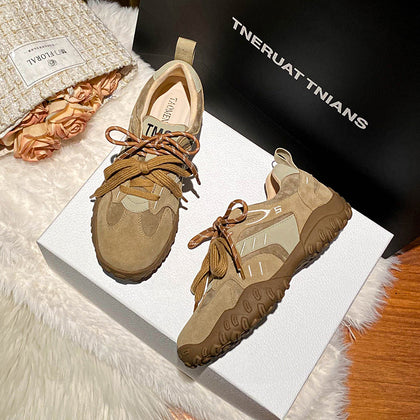 Women's Genuine Leather Hidden-Wedge Plush Sneakers – product view 1