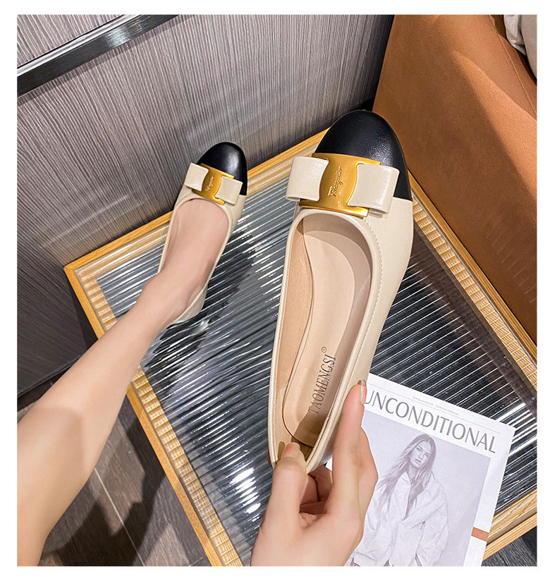 Women's Colorblock Bow Chunky Heel Pumps detail image 2