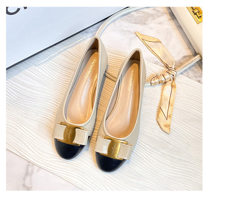 Women's Colorblock Bow Chunky Heel Pumps detail image 12