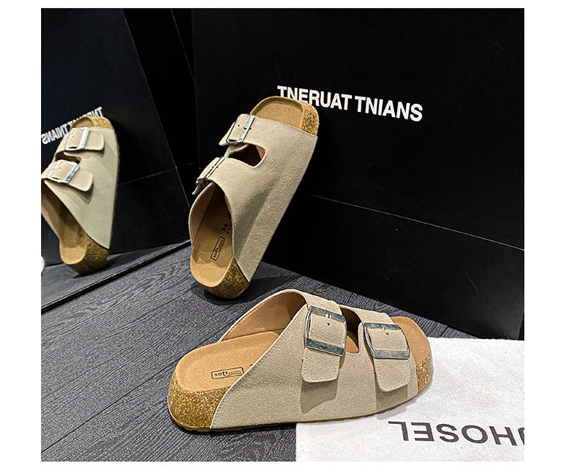 Women's Retro Buckle Thick-Sole Sandals detail image 12