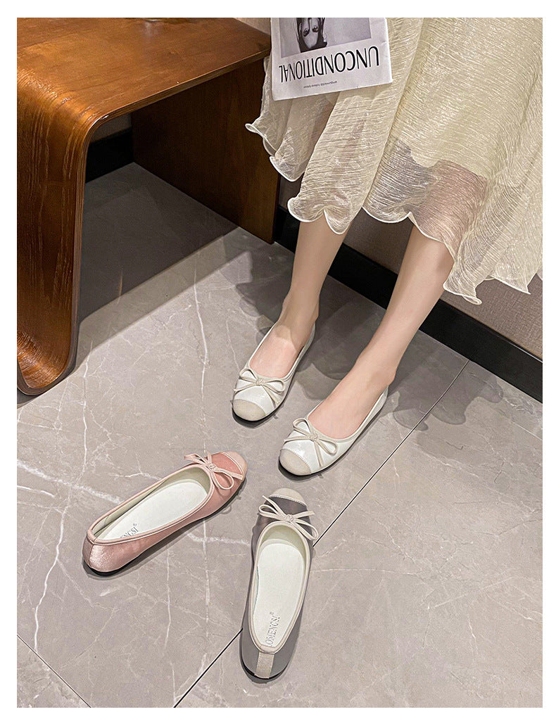 Women's Square-Toe Bow Chunky Heel Pumps detail image 2