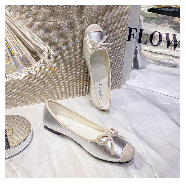 Women's Square-Toe Bow Chunky Heel Pumps detail image 13