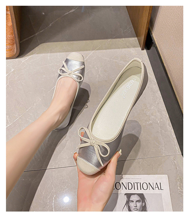 Women's Square-Toe Bow Chunky Heel Pumps detail image 15